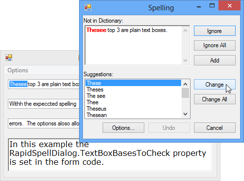 Dialog Spell Checking with RapidSpell Desktop .NET