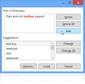 RapidSpell WPF - Dialog Mode