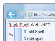 RapidSpell Web ASP.NET control